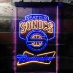 Budweiser Neon Sign Seattle Supersonics 1