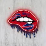 Buffalo Bills Neon Sign Dripping Lips 1