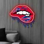 Buffalo Bills Neon Sign Dripping Lips 1