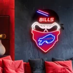 Buffalo Bills Neon Sign Skull 1