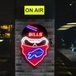 Buffalo Bills Neon Sign Skull 1