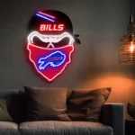 Buffalo Bills Neon Sign Skull 1
