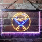 Buffalo Sabres Neon Sign Golf Club Pair 1
