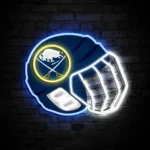 Buffalo Sabres Neon Sign Nhl Hockey Helmet Acrylic Led 1