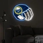 Buffalo Sabres Neon Sign Nhl Hockey Helmet Acrylic Led 1