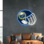 Buffalo Sabres Neon Sign Nhl Hockey Helmet Acrylic Led 1