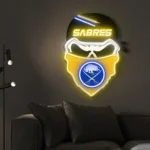 Buffalo Sabres Neon Sign Skull 1