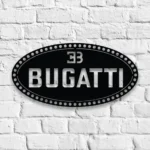 Bugatti Metal Sign Emblem Car 1