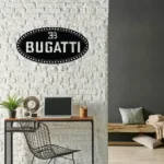 Bugatti Metal Sign Emblem Car 1