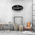 Bugatti Metal Sign Emblem Car 1