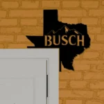 Busch Light Metal Sign Texas State Map 1