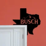 Busch Light Metal Sign Texas State Map 1