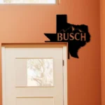 Busch Light Metal Sign Texas State Map 1
