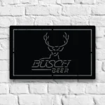 Busch Metal Sign Cabin Deer Hunt 1