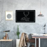 Busch Metal Sign Cabin Deer Hunt 1