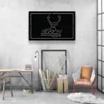 Busch Metal Sign Cabin Deer Hunt 1