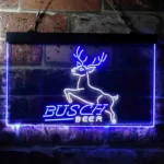 Busch Neon Sign Deer Jump Grassland 1