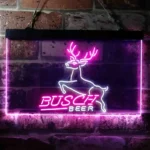 Busch Neon Sign Deer Jump Grassland 1