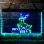 Busch Neon Sign Deer Jump Grassland 1