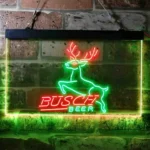 Busch Neon Sign Deer Jump Grassland 1