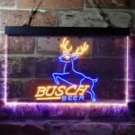 Busch Neon Sign Deer Jump Grassland 1