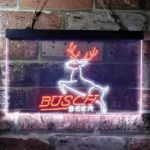 Busch Neon Sign Deer Jump Grassland 1