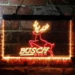 Busch Neon Sign Deer Jump Grassland 1
