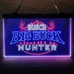 busch neon sign large buck deer hunter 3 color 1 1