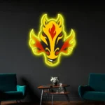 Calgary Flames Neon Sign Fiery Fox Head 1