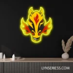 Calgary Flames Neon Sign Fiery Fox Head 1