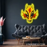 Calgary Flames Neon Sign Fiery Fox Head 1