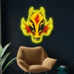 Calgary Flames Neon Sign Fiery Fox Head 1