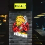 Calgary Flames Neon Sign Mascot Acrylic 1