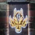 Calgary Flames Neon Sign Neon Wolf Head 1