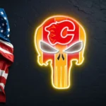Calgary Flames Neon Sign The Punisher 1
