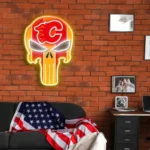 Calgary Flames Neon Sign The Punisher 1