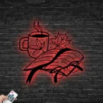 Cannabis Lifestyle Metal Sign Book Coffee Autumn Leaf 1