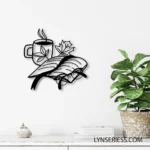 Cannabis Lifestyle Metal Sign Book Coffee Autumn Leaf 1