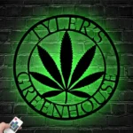 Cannabis Lifestyle Metal Sign Personalized Marijuana Name 1