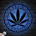 Cannabis Lifestyle Metal Sign Personalized Marijuana Name 1