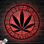 Cannabis Lifestyle Metal Sign Personalized Marijuana Name 1