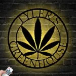 Cannabis Lifestyle Metal Sign Personalized Marijuana Name 1
