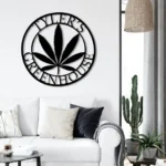 Cannabis Lifestyle Metal Sign Personalized Marijuana Name 1