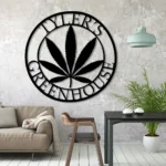 Cannabis Lifestyle Metal Sign Personalized Marijuana Name 1