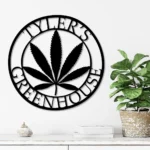 Cannabis Lifestyle Metal Sign Personalized Marijuana Name 1