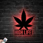 Cannabis Lifestyle Metal Sign Personalized Smoke Smoke Shop Name 1