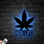 Cannabis Lifestyle Metal Sign Personalized Smoke Smoke Shop Name 1