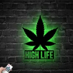 Cannabis Lifestyle Metal Sign Personalized Smoke Smoke Shop Name 1