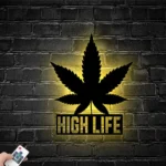 Cannabis Lifestyle Metal Sign Personalized Smoke Smoke Shop Name 1