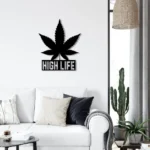 Cannabis Lifestyle Metal Sign Personalized Smoke Smoke Shop Name 1
